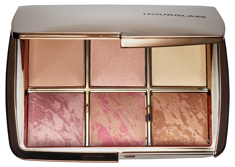 the hourglass ambient lighting strobing highlighter palette is a makeup product with creative packaging