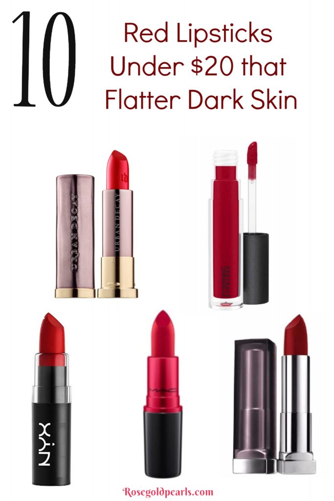 red lipstick on dark skin